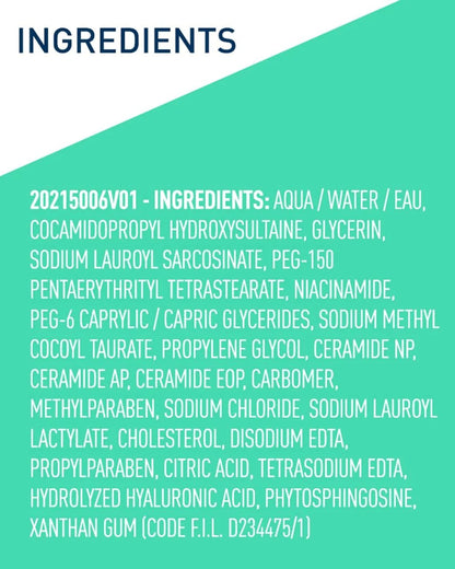 CeraVe Foaming Facial Cleanser | Gel-to-Foam Face Wash for Normal to Oily Skin | Removes Oil, Dirt & Makeup | With Ceramides, Hyaluronic Acid & Niacinamide