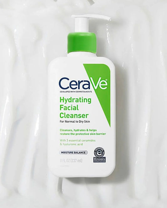 CeraVe Hydrating Facial Cleanser – 8 fl oz (236 ml) | Gentle Face & Body Wash for Normal to Dry Skin