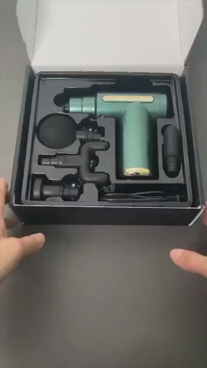 Professional Deep Tissue Massage Gun Blueidea BLD-720 - 4 Heads, Adjustable Multi Speed Massager