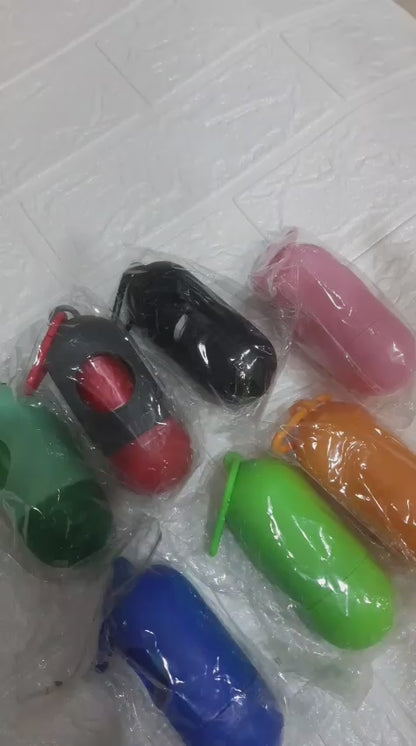 1Pc Baby Diaper Bag Dispenser With Rope/Hook | Includes 1 Roll Of 18 Disposable Bags | Random Colour